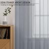 GAIFNAG Sheer Curtain Panel 230 x 240 cm, Linen Look, Heat Protection, Light Gray view 4