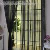 GAIFNAG Sheer Linen-Look Curtain, 150 x 80 cm, Black view 4