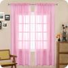 GAIFNAG Sheer Linen-Look Curtains 160 x 160 cm, Pink view 1