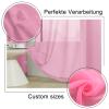 GAIFNAG Sheer Linen-Look Curtains 160 x 160 cm, Pink view 3