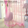 GAIFNAG Sheer Linen-Look Curtains 160 x 160 cm, Pink view 4