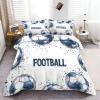 CozyRest Premium Microfiber Duvet Cover Set, 135 x 200 cm, Grunge Football Design view 1