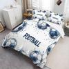 CozyRest Premium Microfiber Duvet Cover Set, 135 x 200 cm, Grunge Football Design view 2