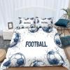 CozyRest Premium Microfiber Duvet Cover Set, 135 x 200 cm, Grunge Football Design view 4