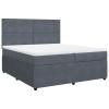 Homgoday Box Spring Bed with Pocket-Spring Mattresses and Adjustable Headboard - Dark Gray, Model 3292425 view 2