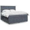 Homgoday Box Spring Bed with Pocket-Spring Mattresses and Adjustable Headboard - Dark Gray, Model 3292425 view 3