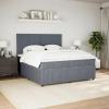 Homgoday Box Spring Bed with Pocket-Spring Mattresses and Adjustable Headboard - Dark Gray, Model 3292425 view 4