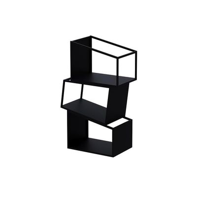 Cenz-888 Portable Corner Bookshelf, Black, S