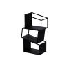 Cenz-888 Portable Corner Bookshelf, Black, S view 1