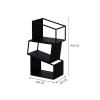 Cenz-888 Portable Corner Bookshelf, Black, S view 2