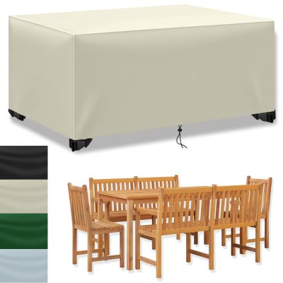 TYYHTJ Waterproof Patio Furniture Cover, 420D Oxford, Beige, 160 x 150 x 50 cm