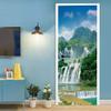 FYRHLH Self-Adhesive Door Wallpaper, Forests & Waterfalls 3D Door Decal, Removable Waterproof, 77 x 200 cm view 1
