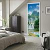 FYRHLH Self-Adhesive Door Wallpaper, Forests & Waterfalls 3D Door Decal, Removable Waterproof, 77 x 200 cm view 2