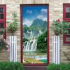 FYRHLH Self-Adhesive Door Wallpaper, Forests & Waterfalls 3D Door Decal, Removable Waterproof, 77 x 200 cm view 3