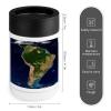 Stainless Steel Beverage Cooler with Silicone Sleeve, South America Satellite Image Print view 2