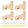 QUARKZMAN 4-Piece Wooden Rod Holders for 25 mm Curtain Rods, with Screws view 1