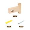 QUARKZMAN 4-Piece Wooden Rod Holders for 25 mm Curtain Rods, with Screws view 3