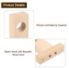 QUARKZMAN 4-Piece Wooden Rod Holders for 25 mm Curtain Rods, with Screws view 4