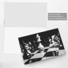 HJBNW Thank-You Greeting Card with Envelope, Blank, Folded, 4 x 6 in, Black-and-White Chess Design view 3