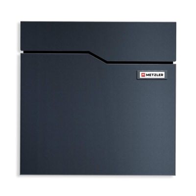 Metzler Hoffmann Anthracite Wall-Mounted Mailbox with Newspaper Compartment