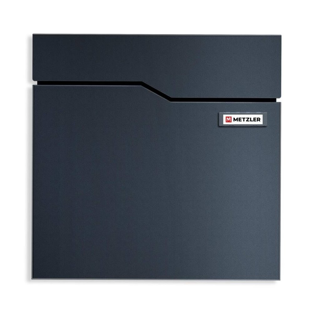 Metzler Hoffmann Anthracite Wall-Mounted Mailbox with Newspaper Compartment