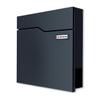 Metzler Hoffmann Anthracite Wall-Mounted Mailbox with Newspaper Compartment view 2