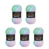 5 x 100 g Wollbiene Batik Fine, 500 g Gradient Yarn, Multicolor Knitting and Crochet Yarn (2010 Green, Pink, White, Pastel) view 1