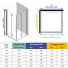 IMPTS Black Corner-Entry Folding Shower Enclosure 80 x 120 cm view 4