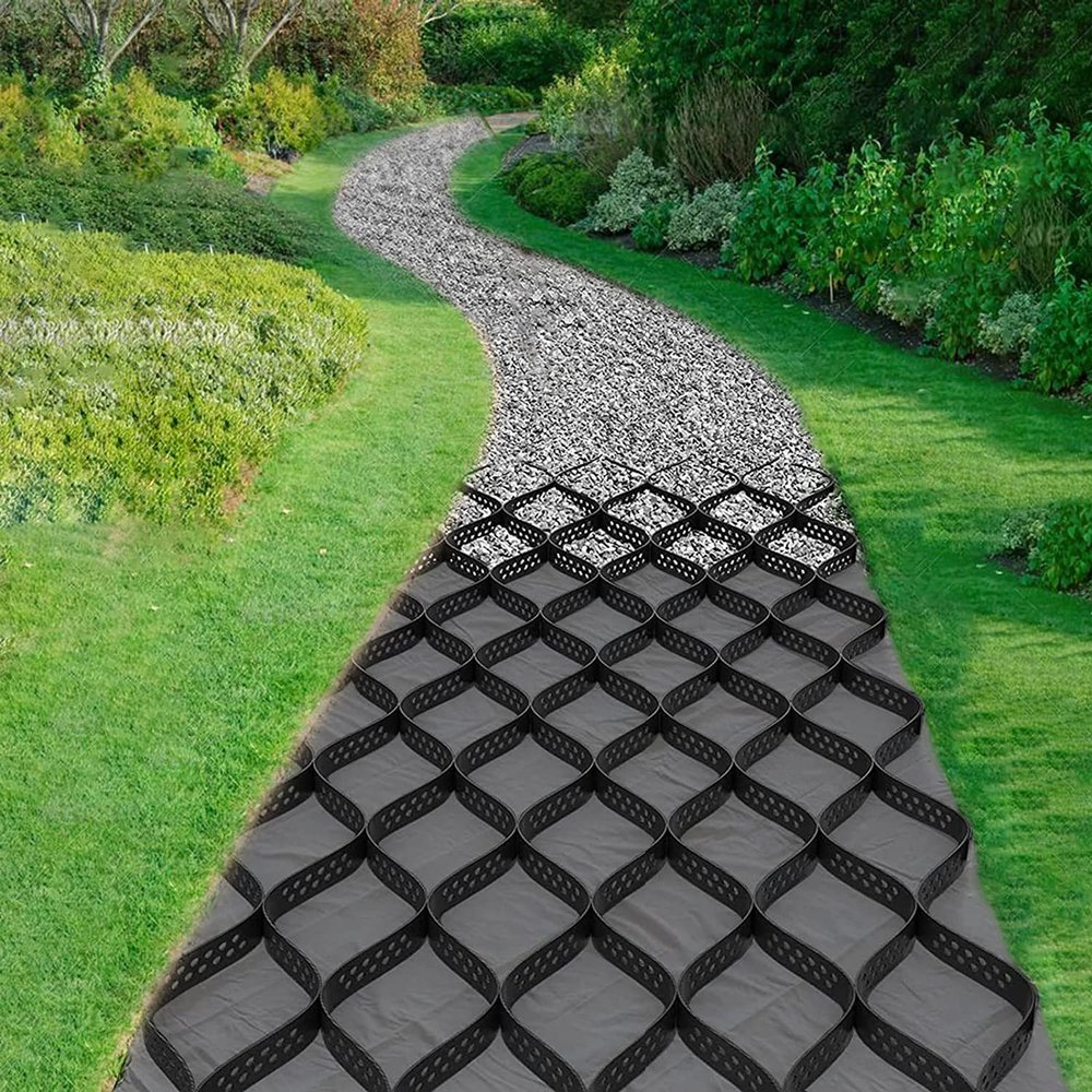 2 x 7 m Driveway Stabilization Grid, 5.1 cm High, Flexible Gravel Geocell Grid