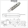 304 Stainless Steel T-Pin Plug-In Door Lock for Industrial Cabinets, Type 1 view 4