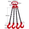 Generic 4-Leg Chain Sling, 300 cm, 4 t, with 6 mm Choker Chain and Clevis Hooks view 3