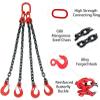 Generic 4-Leg Chain Sling, 300 cm, 4 t, with 6 mm Choker Chain and Clevis Hooks view 4