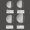 BomDog Large Semicircular Bathroom Wall Mirror, 3-Color Backlit, Left Cut, 33 x 47 in, Warm Light view 4