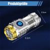 LED Flashlight, Extremely Bright, 5 Light Modes, Rechargeable, Waterproof, Tactical Mini Flashlight for Outdoor Use, Hiking, Emergencies and Camping (Black) view 2