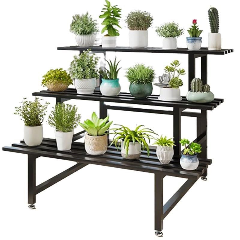 GAOCUNBING 3-Tier Metal Plant Stand, Ladder Shelf, 31.5 in