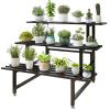 GAOCUNBING 3-Tier Metal Plant Stand, Ladder Shelf, 31.5 in view 1
