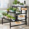 GAOCUNBING 3-Tier Metal Plant Stand, Ladder Shelf, 31.5 in view 2