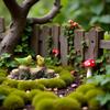 ZhangyiHot Mini Parrot Figurines for Fairy Gardens, Landscape Decor, DIY Crafts, Car Decor, Moss Landscapes, Terrariums and Bonsai, 2 Pieces view 3