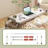 Adjustable Rolling Side Table, Medical Overbed Desk for Home and Hospital view 2