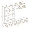 All4All Bianko Living Room Wall Unit, Matte White/High-Gloss Black 21 view 3