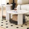 EKDJSN 2-Piece Coffee Table Set with Triangular Support and Open Storage view 1