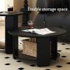 EKDJSN 2-Piece Coffee Table Set with Triangular Support and Open Storage view 2