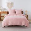 RongRongIN Plush Bedding Set 200 x 200 cm, Pink, Fall/Winter Duvet Cover with 2 Pillowcases 80 x 80 cm, Warm Soft Cozy Flannel Set with Zippers for Women and Girls view 1