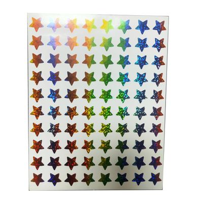 12 Sheets of 15 mm Mini Star Stickers, Colorful Glitter Reward Stickers