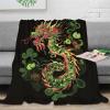 Chinese Dragon Soft Flannel Fleece Throw Blanket, 3D Printed, 60 x 80 in (150 x 200 cm) view 2