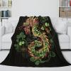 Chinese Dragon Soft Flannel Fleece Throw Blanket, 3D Printed, 60 x 80 in (150 x 200 cm) view 4