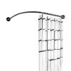 Tissting Curved Shower Curtain Rod, Adjustable 100–140 cm, Black Stainless Steel view 1