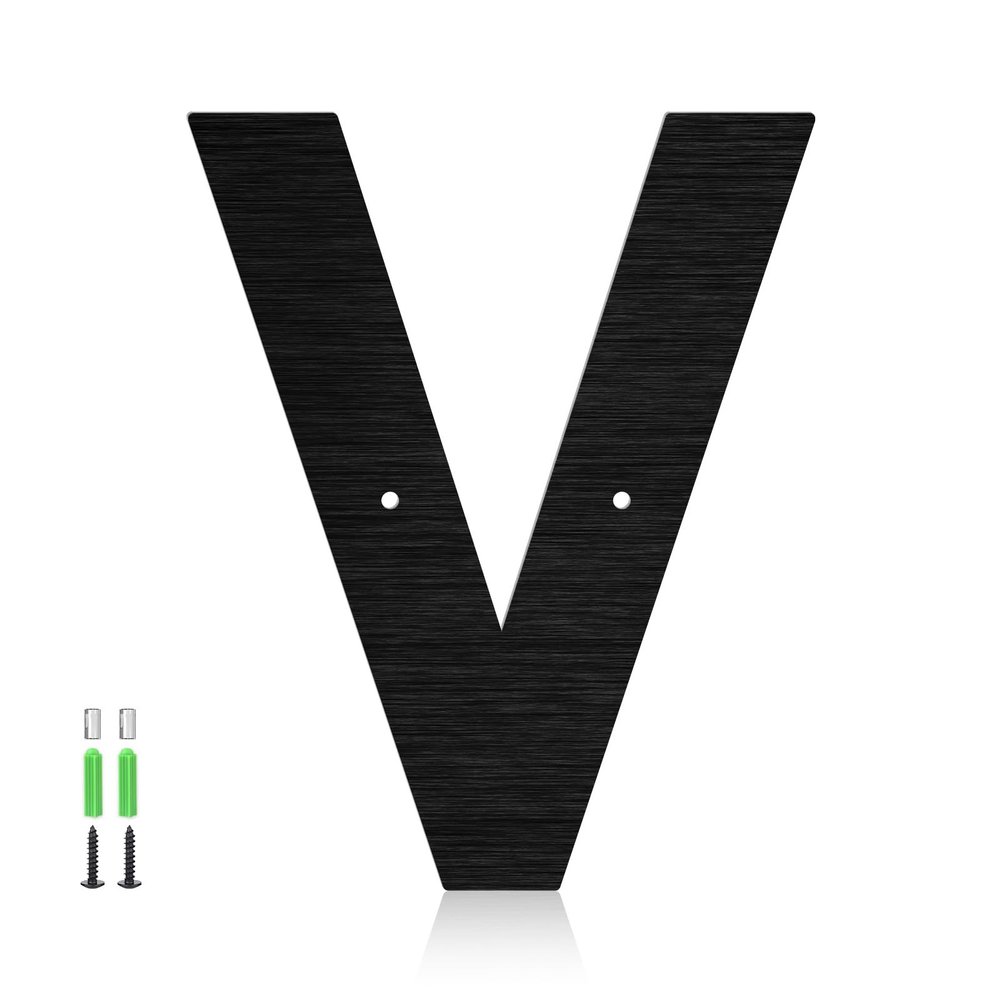6.35 cm Stainless Steel Floating House Numbers, Black