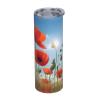 WZYWHJ Poppy Flower Tumbler, 590 ml, Stainless Steel, with Straw view 2