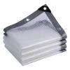 JQGADL Transparent PVC Tarpaulin with Grommets, 500 x 1,000 cm view 1